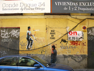 Illustration for article titled 7 Street Art Stencils That Interact With Their Surroundings